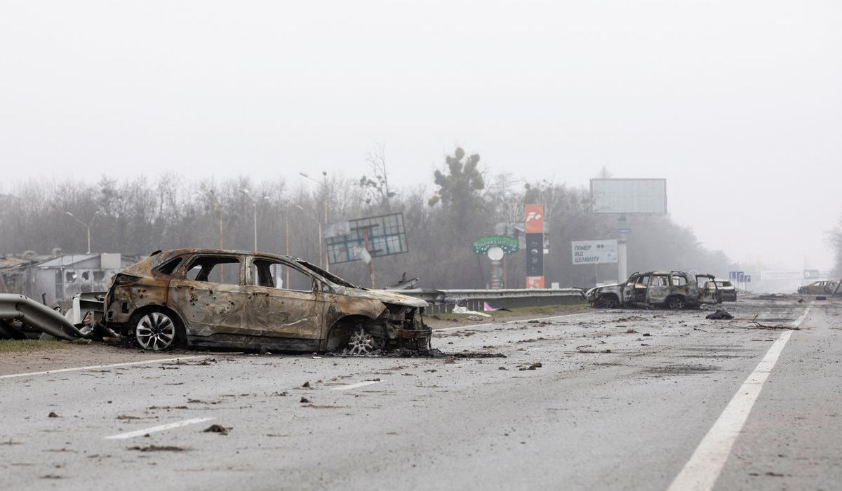 Destroyed cars